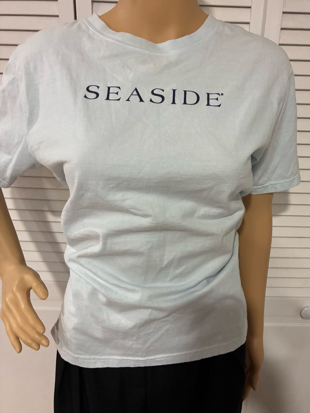 SEASIDE Women's Short Sleeve Tee in Light Blue